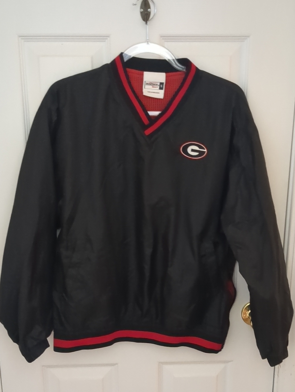 Georgia Bulldogs Black Pullover Jacket with Red Trim